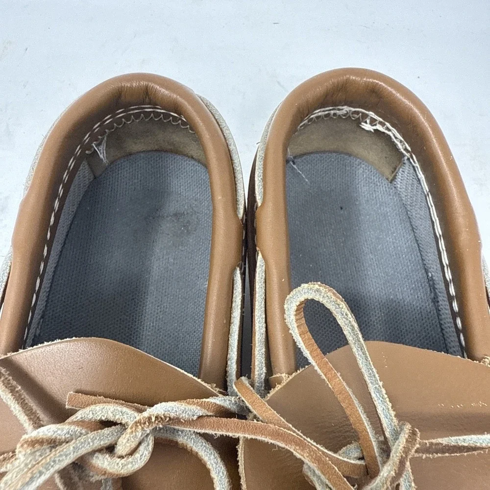 Womens 7 LL Bean Duck Low Boots Slip On Ankle Brown Lace Up Rain Boots Moc